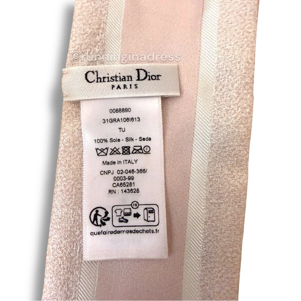Dior Granville Mitzah Scarf Pink & Blue Floral Silk Twill Pietro Ruffo Design